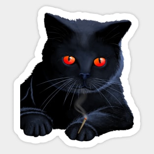 Stoner Black Cat Sticker